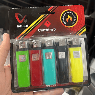 cartela de esqueiros com 5 unidades Wuji