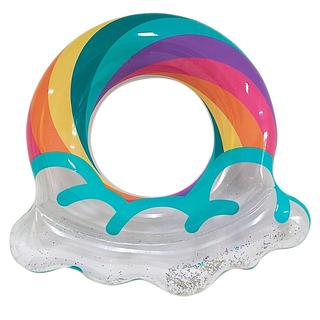 Boia arco-íris com glitter 106 x 103cm