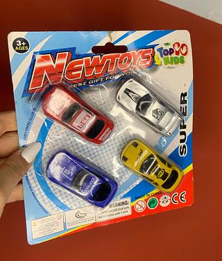 Carrinho newtoys 4 pçs