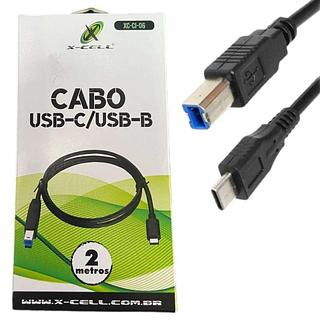 Cabo UBS-C / USB/B X-CELL 2 mts