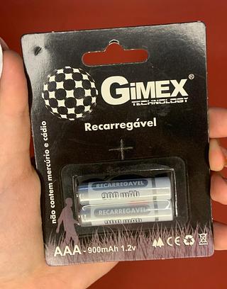 Pilha recarregável AAA
